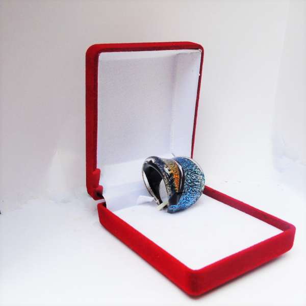 ANILLO DE BANDA, HECHO TOTALMENTE EN VIDRIO DICROICO - Image 2